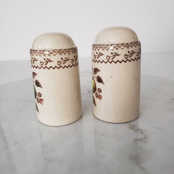 VTG Johnson Brothers Fruit Sampler Apple Ceramic Salt Pepper Shaker Old Granite - Picture 4 of 9